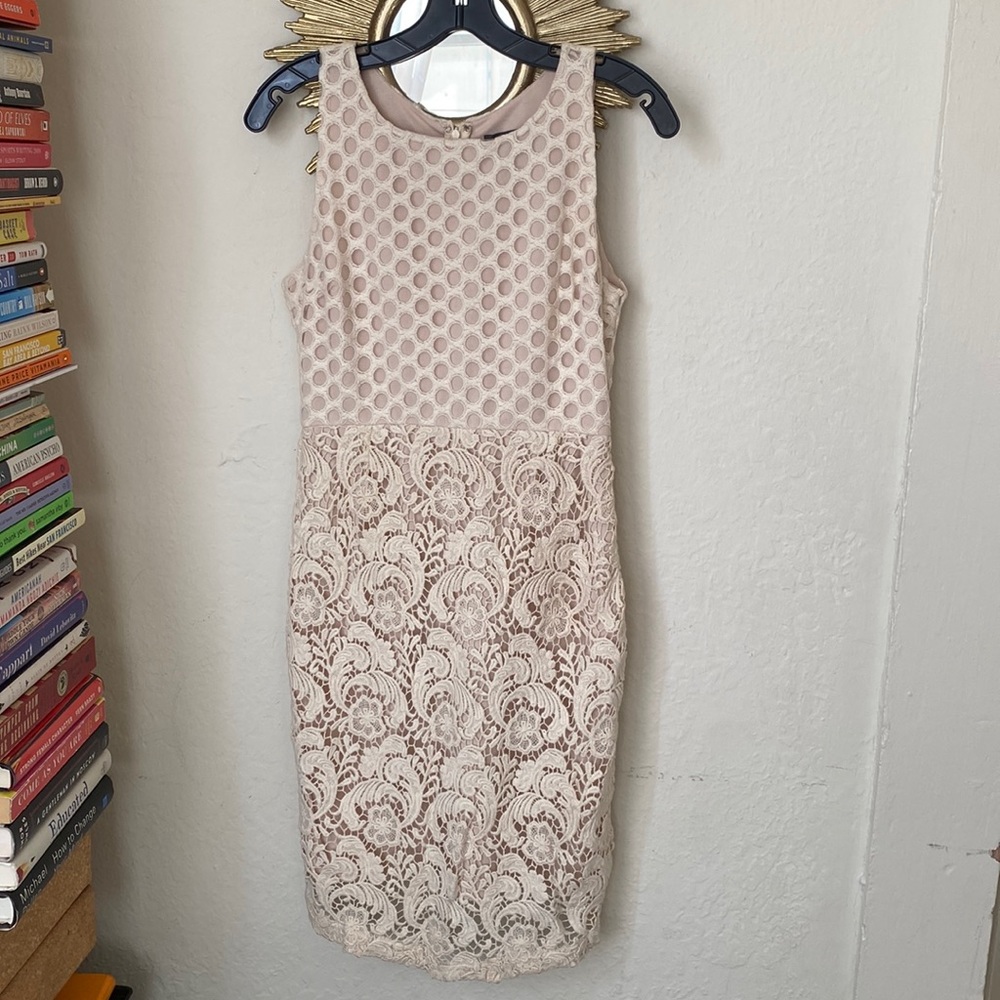 Anthropologie Sundays in Brooklyn Cream Lace Dress Size 4